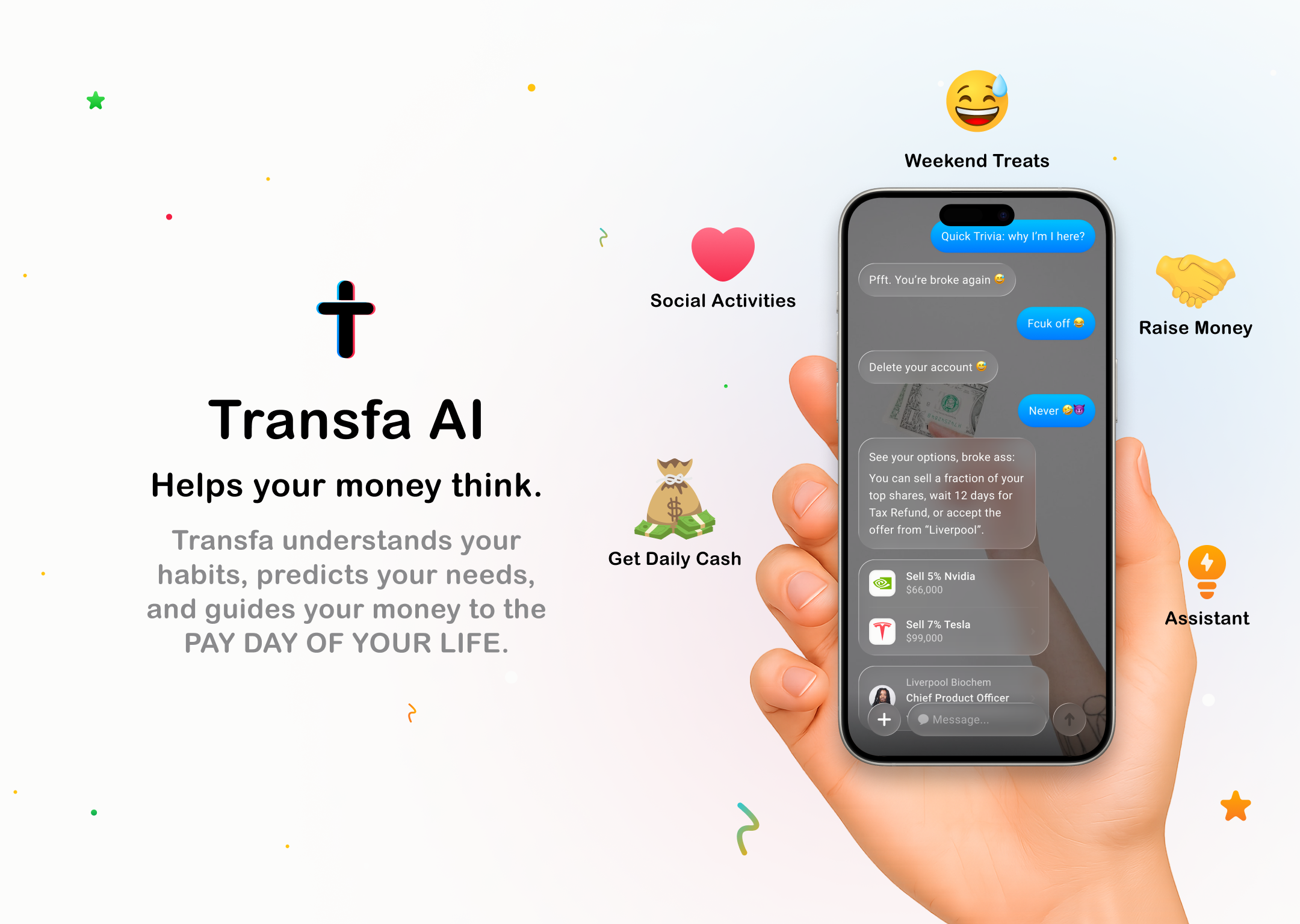 Transfa AI helps your money think.